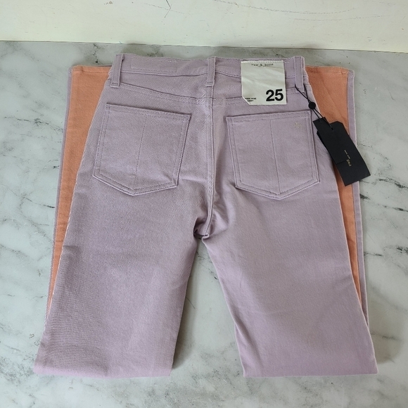 Rag & Bone High Rise Peach Lilac Skinny Jeans 25 NWT - Picture 6 of 9